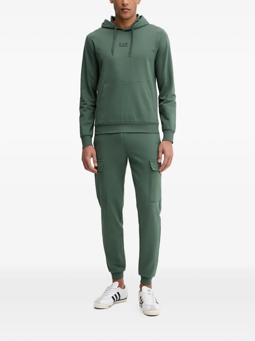 Ea7 Emporio Armani Hoodie met trekkoord Groen