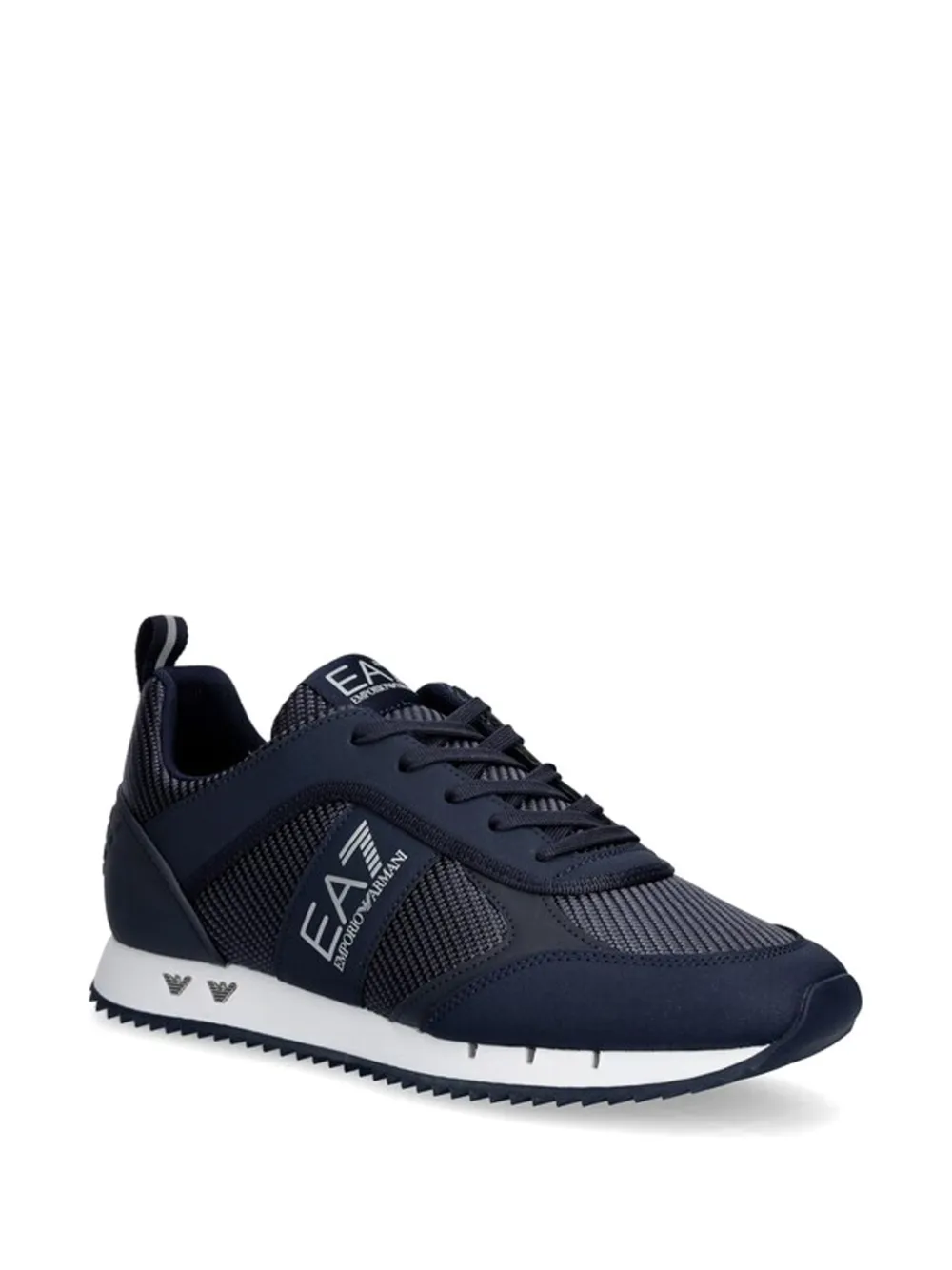 Ea7 Emporio Armani lace-up sneakers Blauw