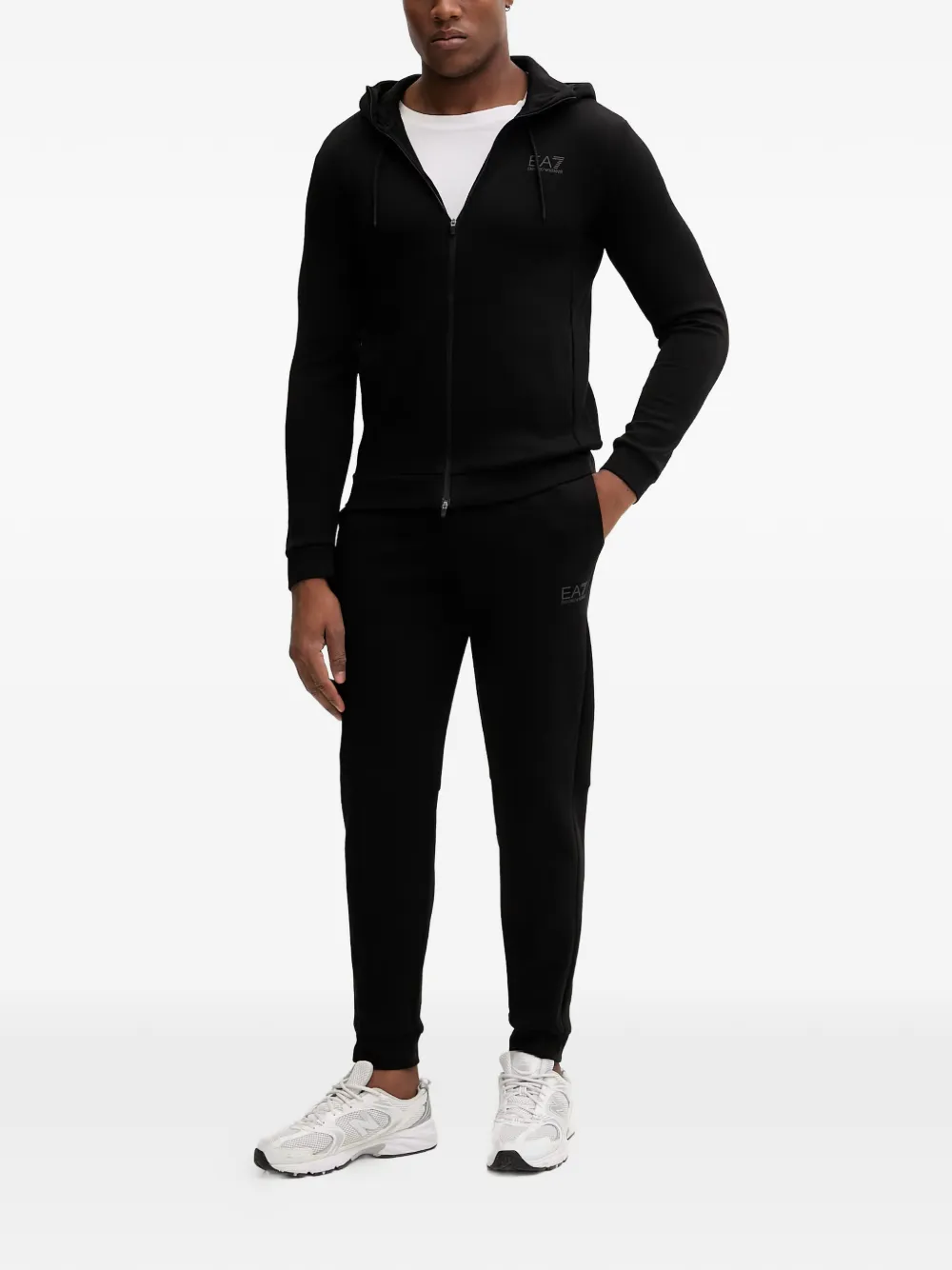Ea7 Emporio Armani zip-up hoodie - Nero