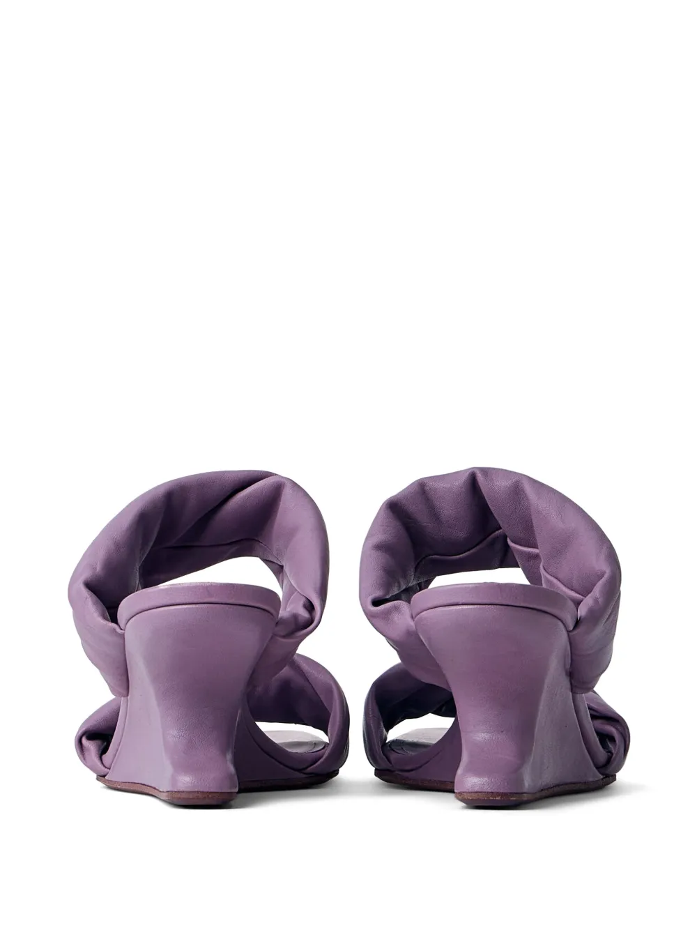  Rick Owens Draped Wedge Sandals - Purple 