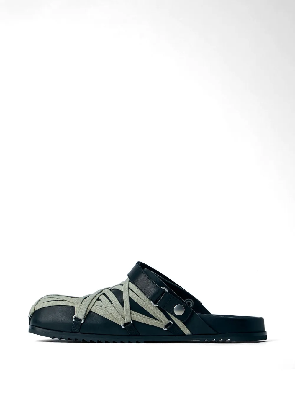 Rick Owens Slippers met kruisbandjes Zwart