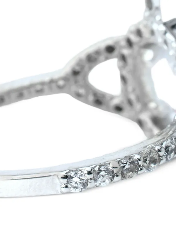 Vivienne Westwood Cross Orb Crystal Ring | Silver | FARFETCH