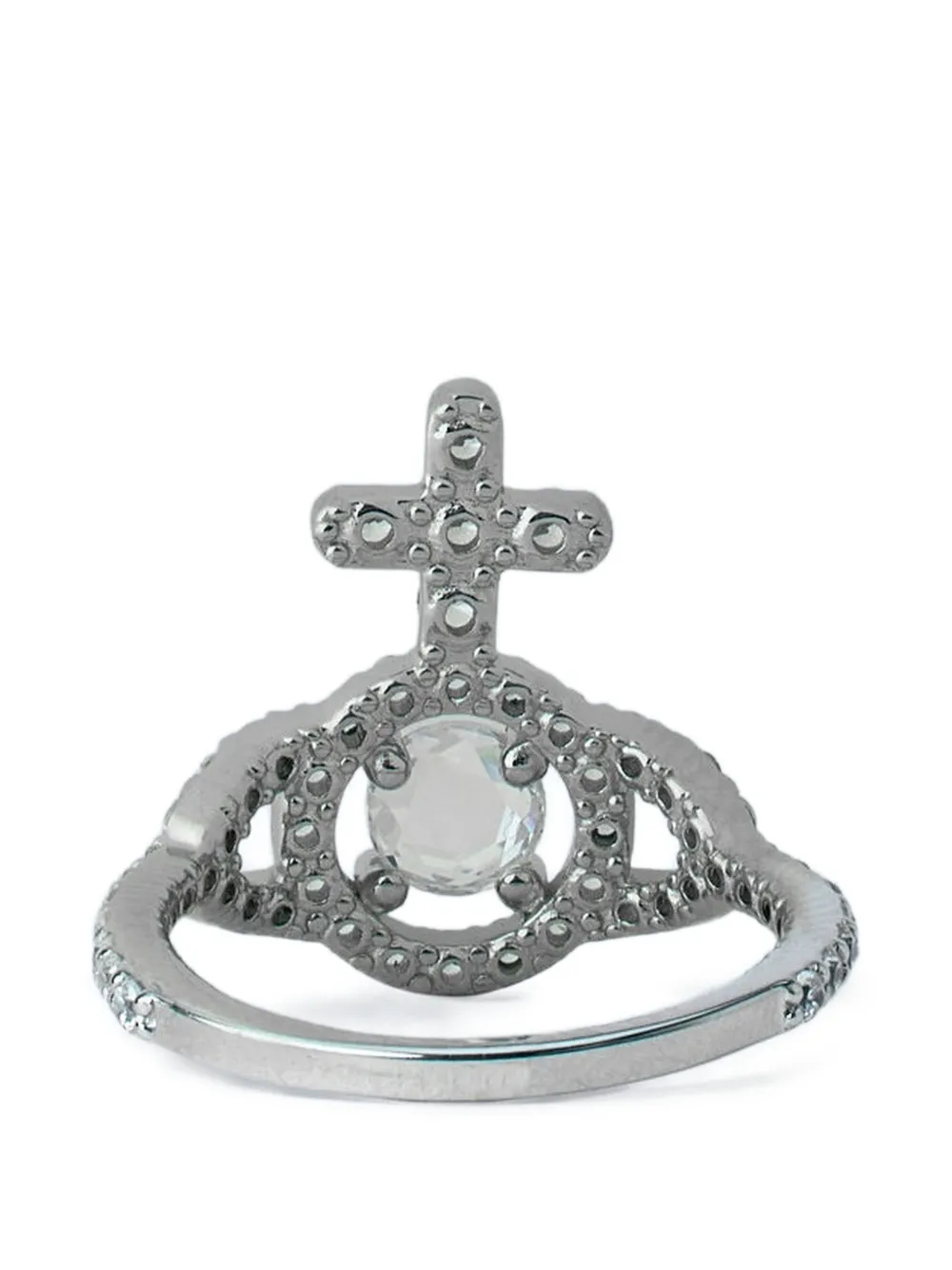 Vivienne Westwood Cross Orb Crystal Ring | Silver | FARFETCH
