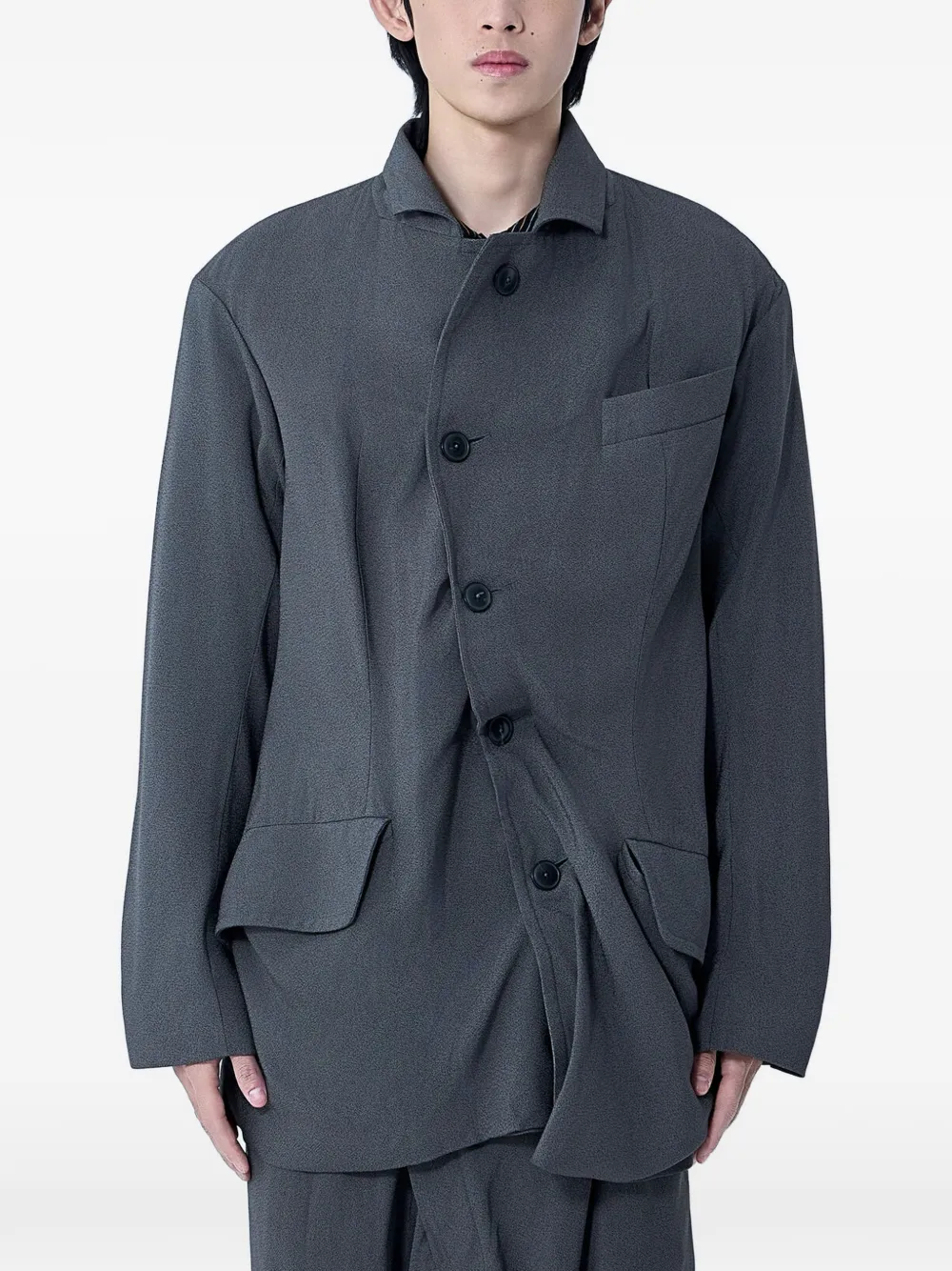 Vivienne Westwood asymmetrical notched blazer - Grigio