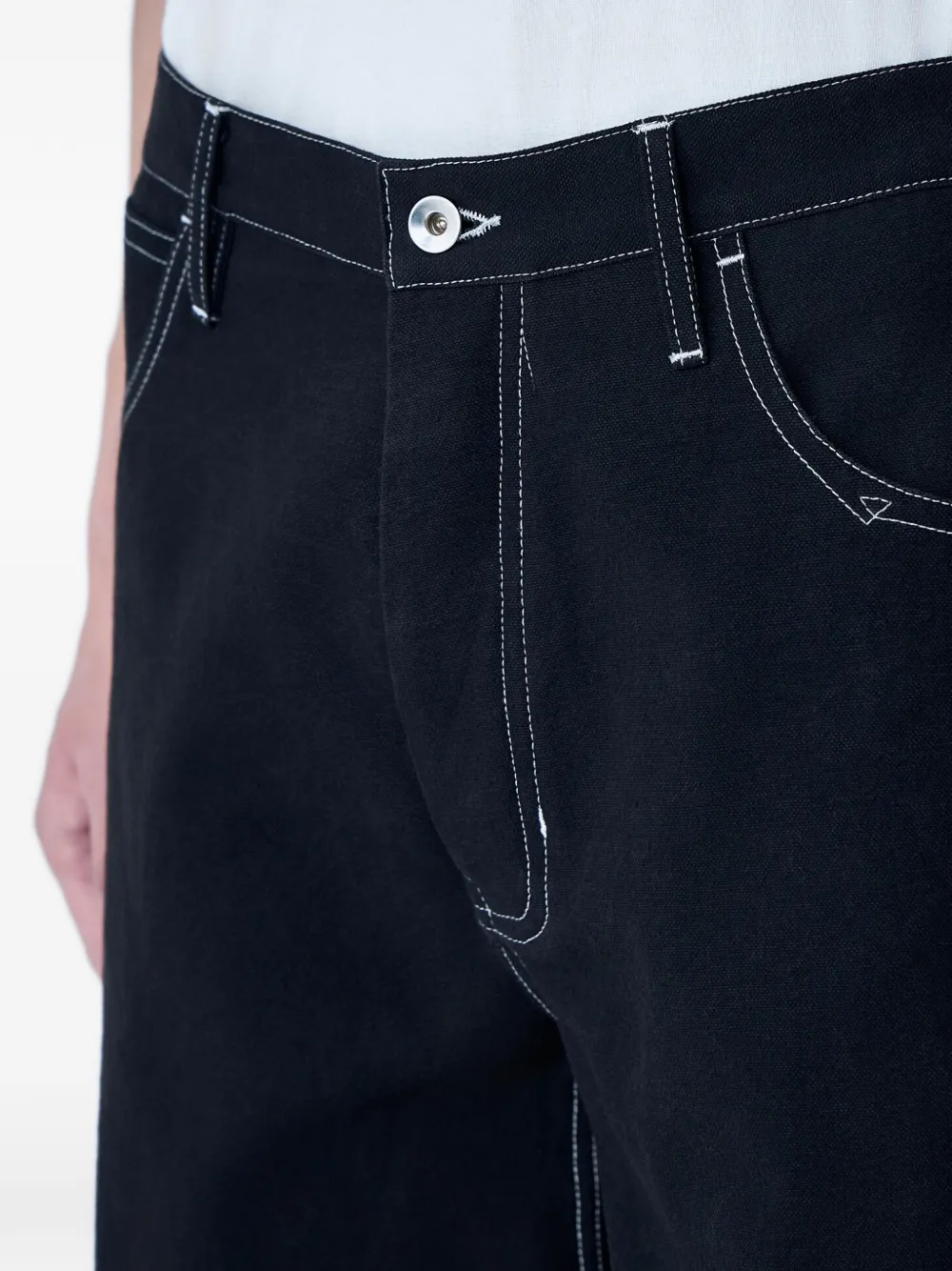 STORY mfg. Poetry jeans met logopatch Zwart