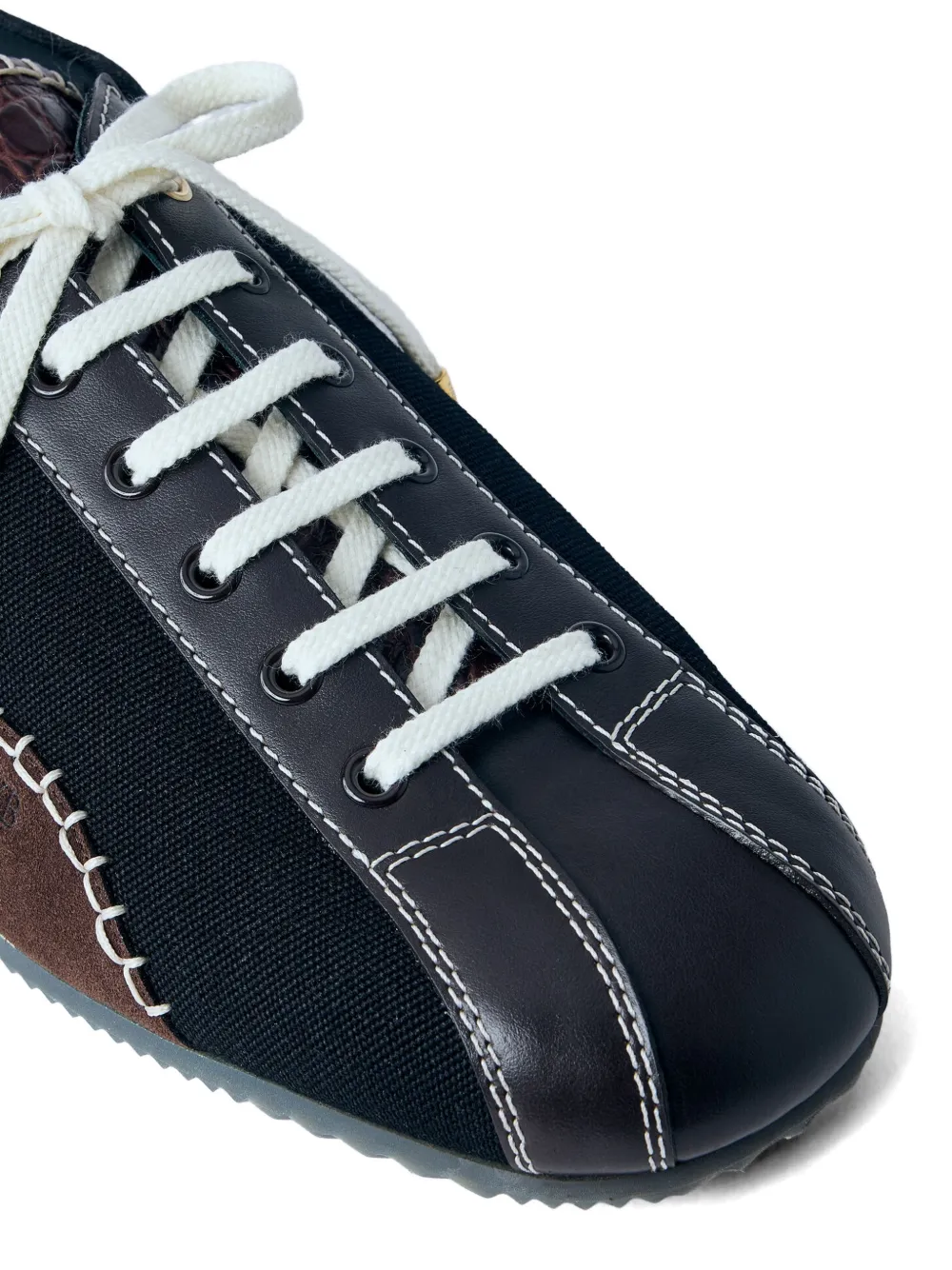 Wales Bonner Paris sneakers met gestikte vlakken Zwart