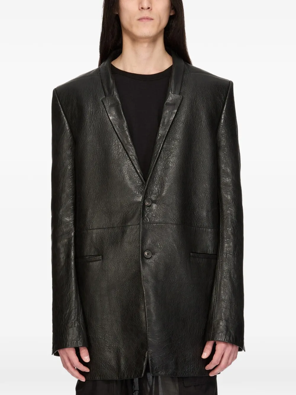 Rick Owens single-breasted blazer - Schwarz