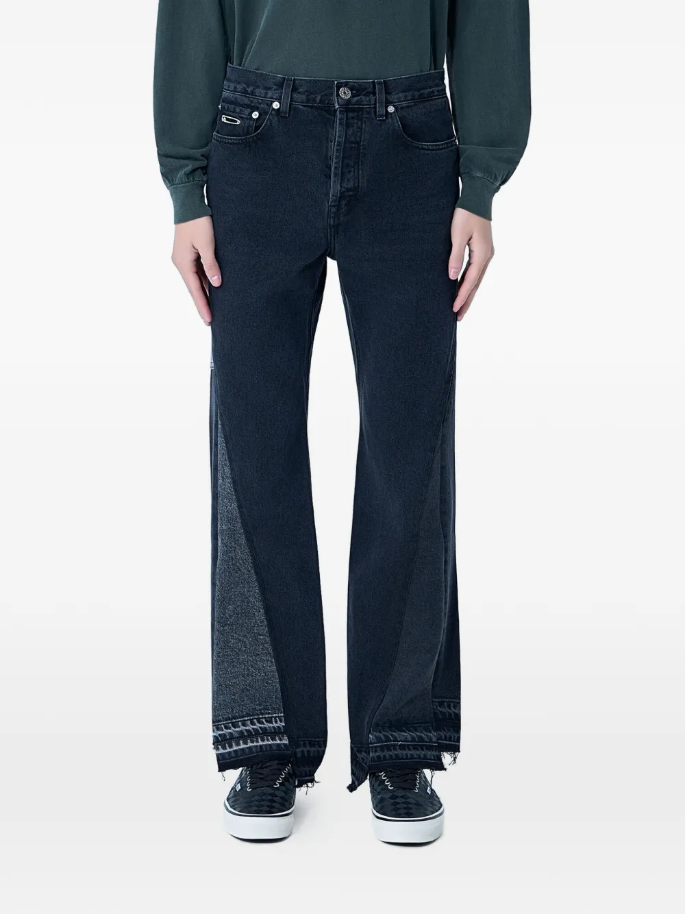 GALLERY DEPT. contrast panel wide-leg jeans - Nero