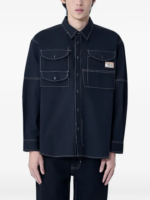 STORY mfg. logo-patch shirt