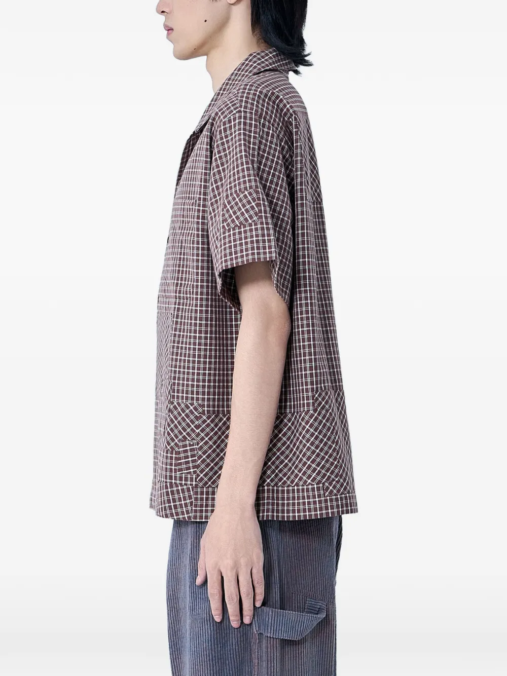  Story Mfg. Check-pattern Shirt - Brown 