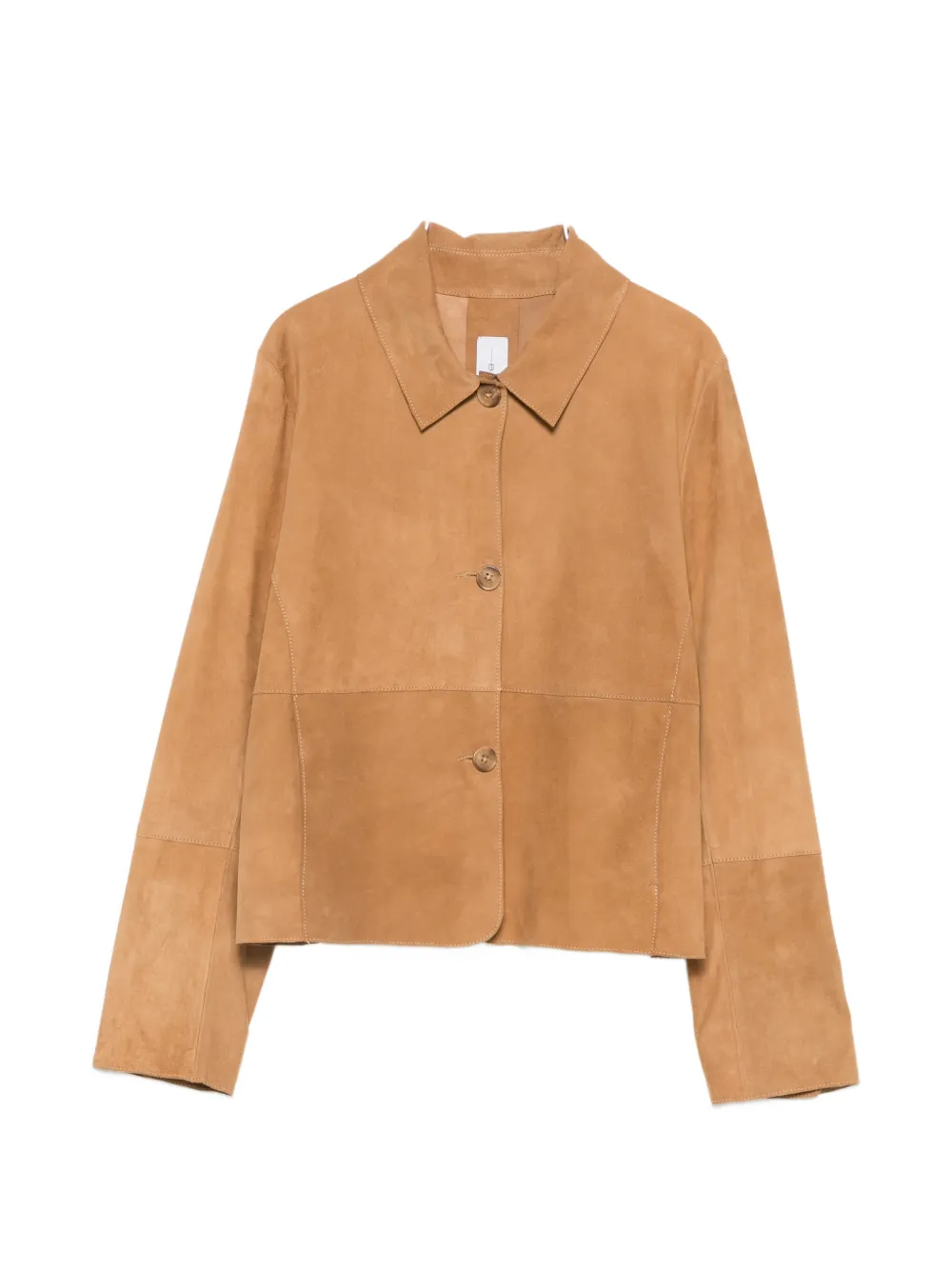 Bully Buttoned Suede Jacket In Orange