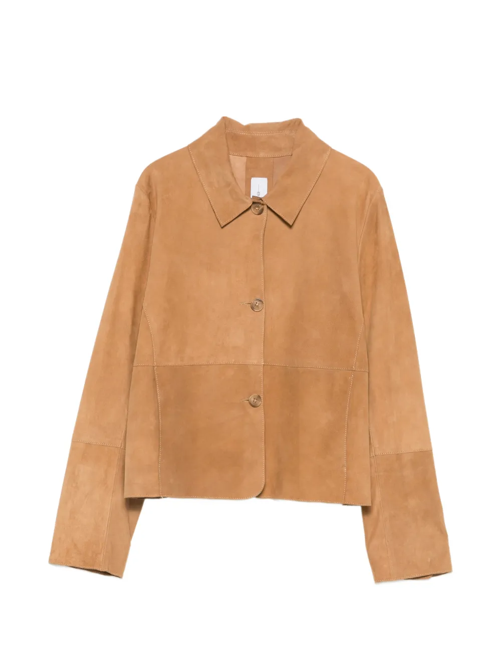 BULLY buttoned suede jacket - Toni neutri