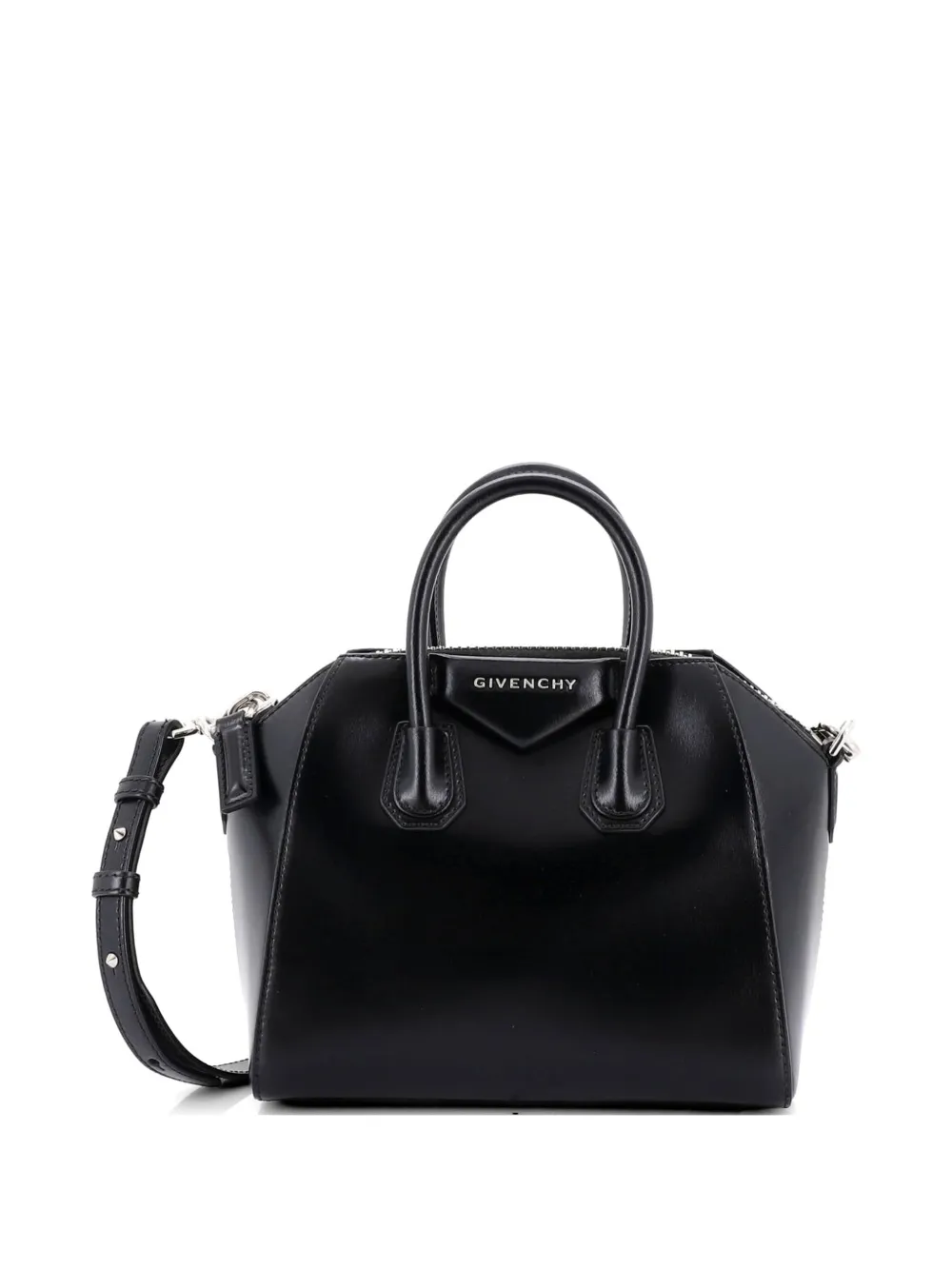 Givenchy Pre-Owned Antigona Bag Glazed Leather Mini satchel - Nero