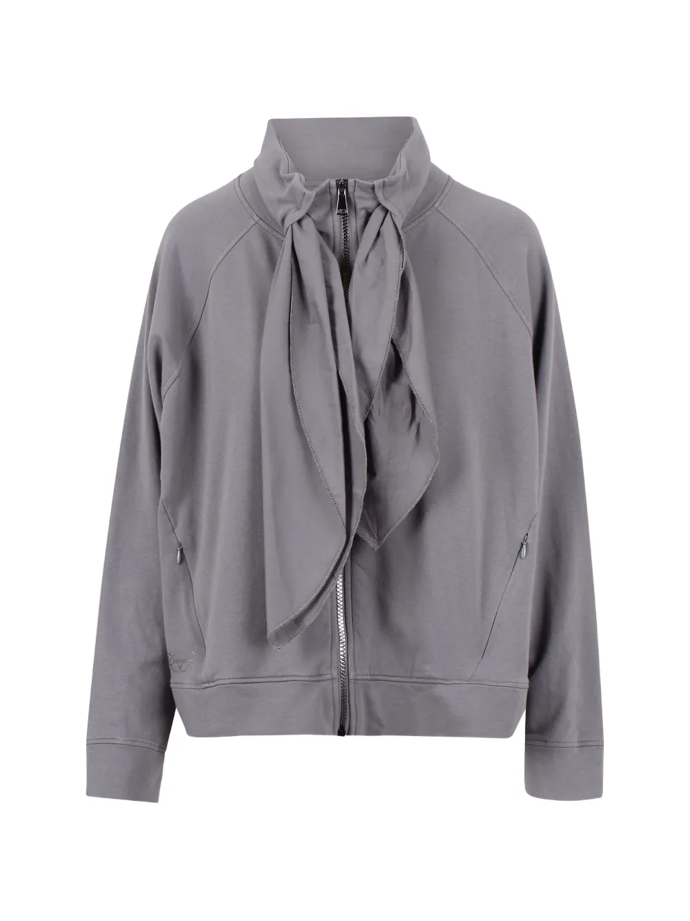 Noumeno Concetp tie-neck pleated-back jacket - Grau