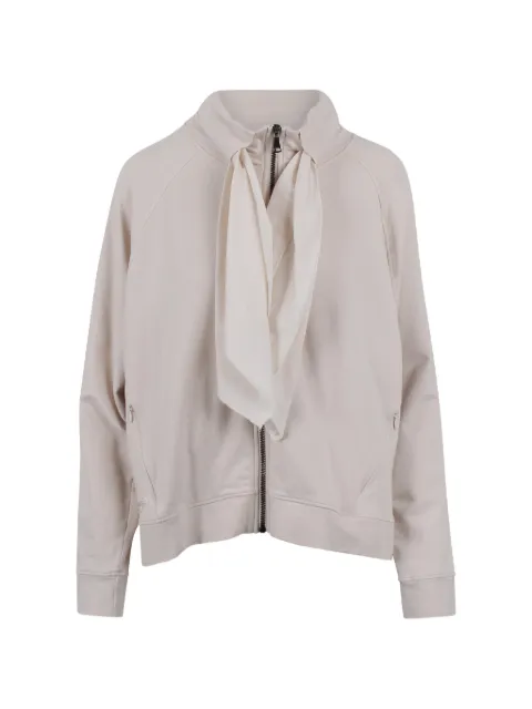 Noumeno Concetp scarf-detail pleat sweatshirt
