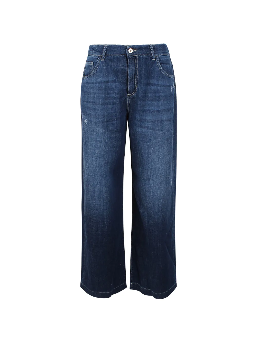 Noumeno Concetp distressed wide-leg jeans - Blu