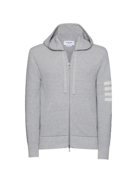 Thom Browne linen cotton 4-Bar relaxed fit hoodie