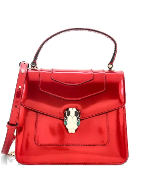 Bvlgari Pre-Owned Borsa a tracolla Serpenti piccola in pelle verniciata con manico