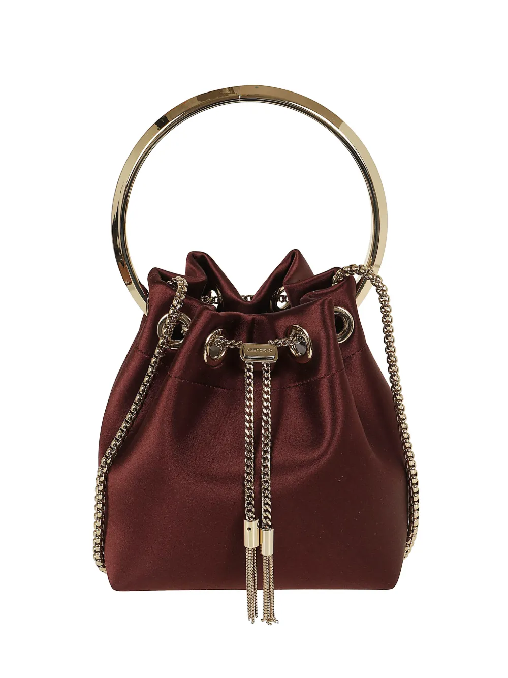 Jimmy Choo Bon Bon ring-handle tote bag - Rosso