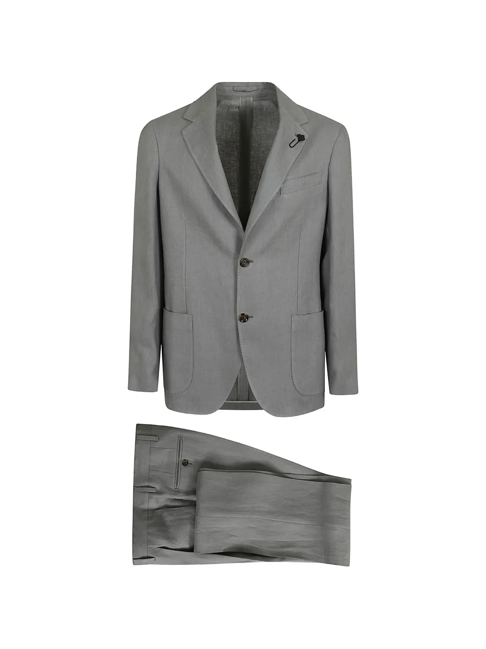 Lardini flower-pin buttoned suit - Grau