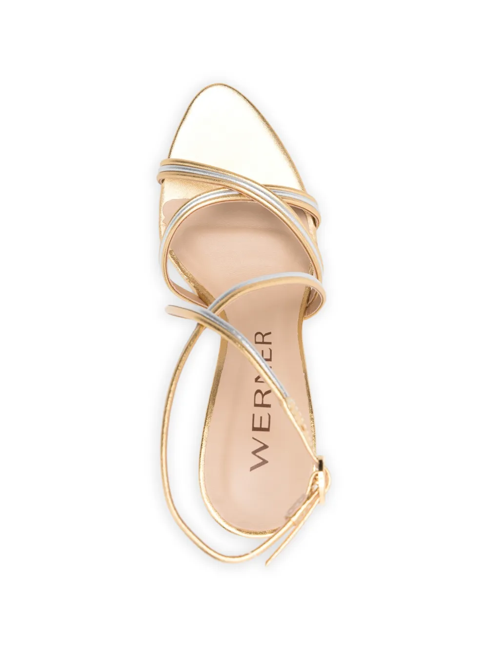 Werner strappy heeled sandals Goud