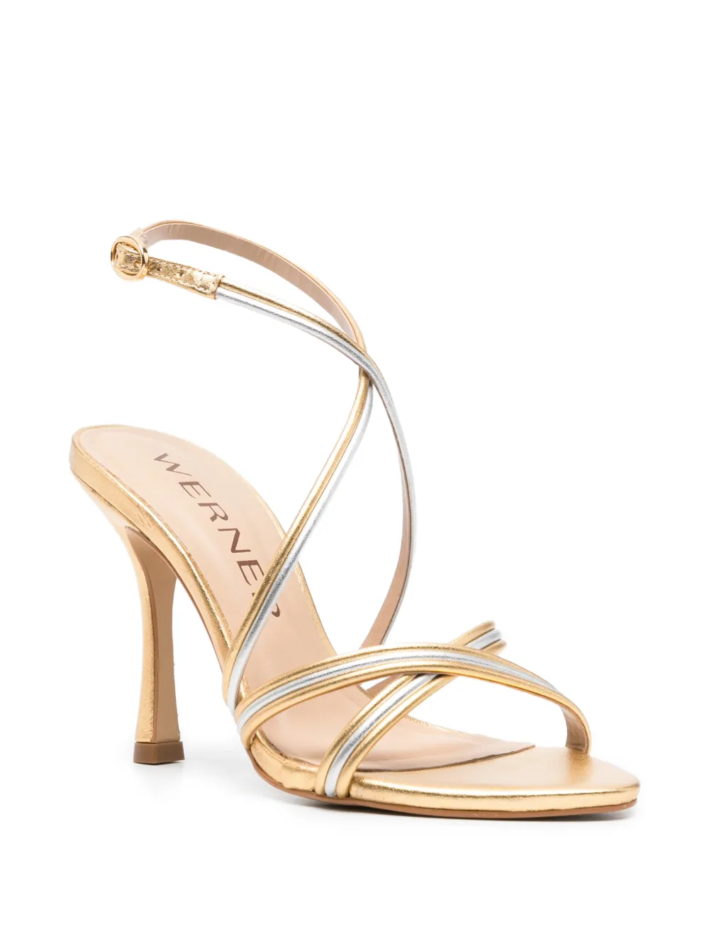 Werner strappy heeled sandals Goud
