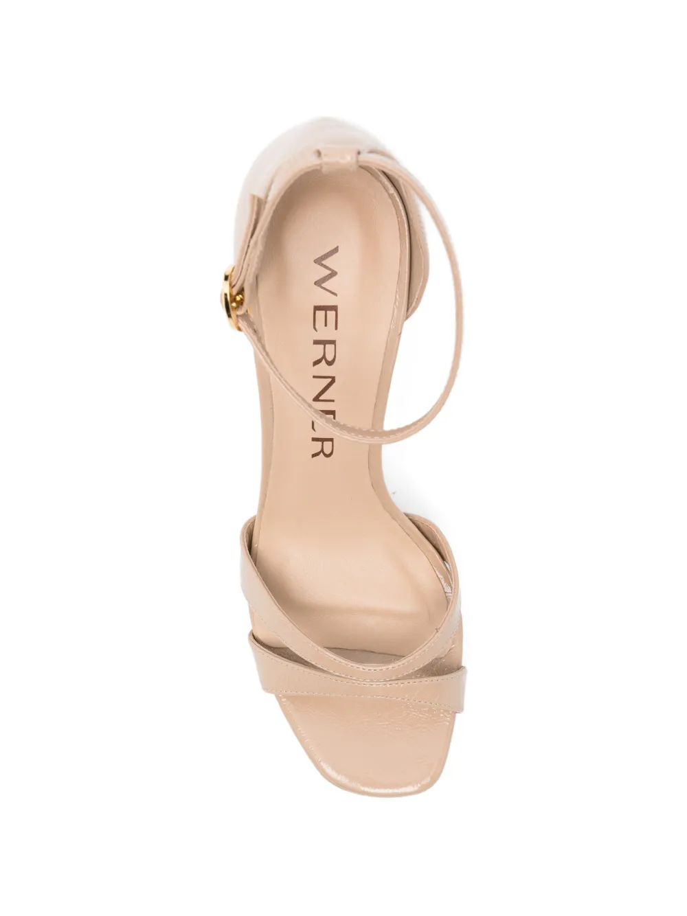 Werner square-toe heeled sandals Beige