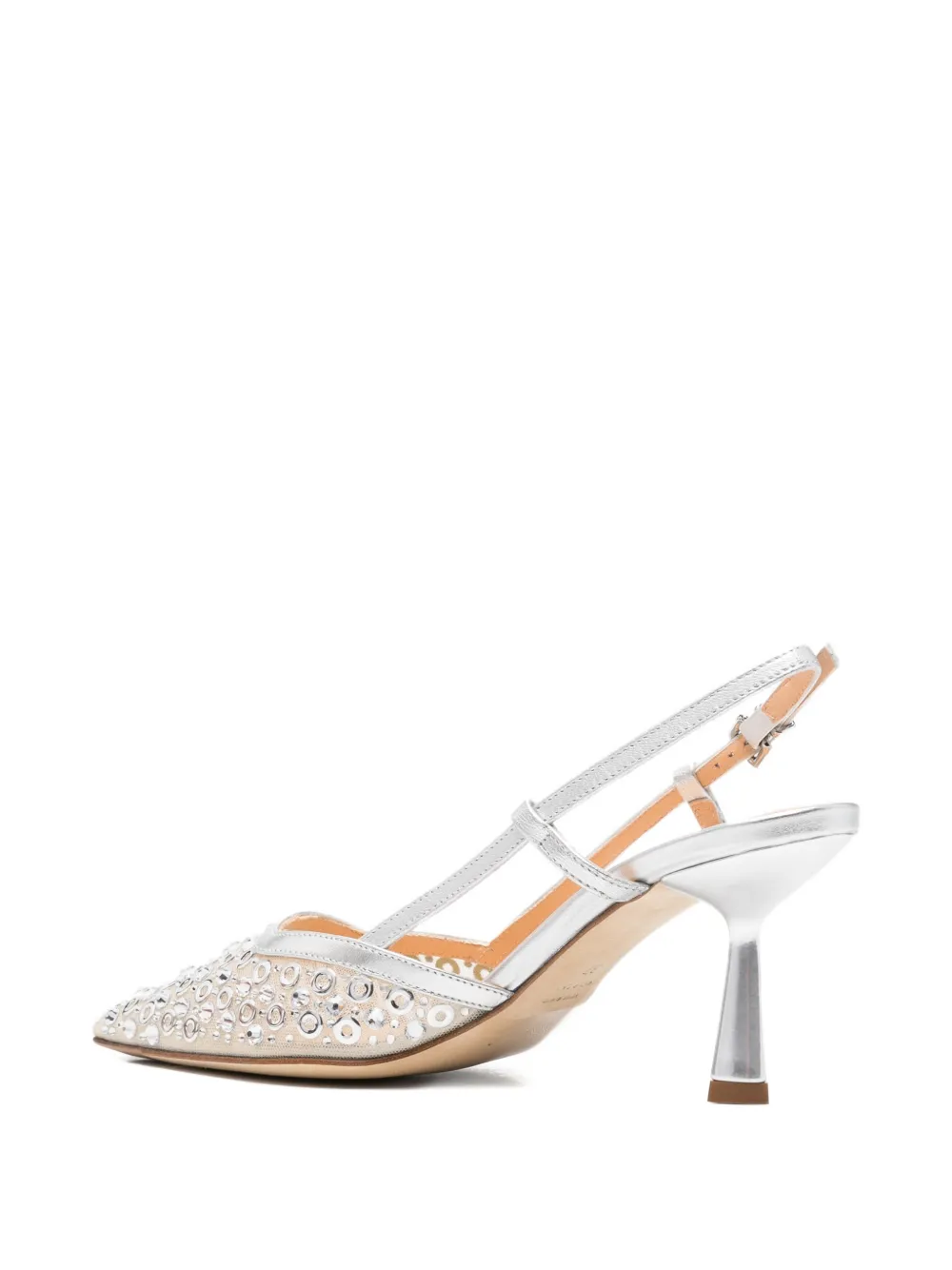 Chantal Slingback pumps met hak Zilver