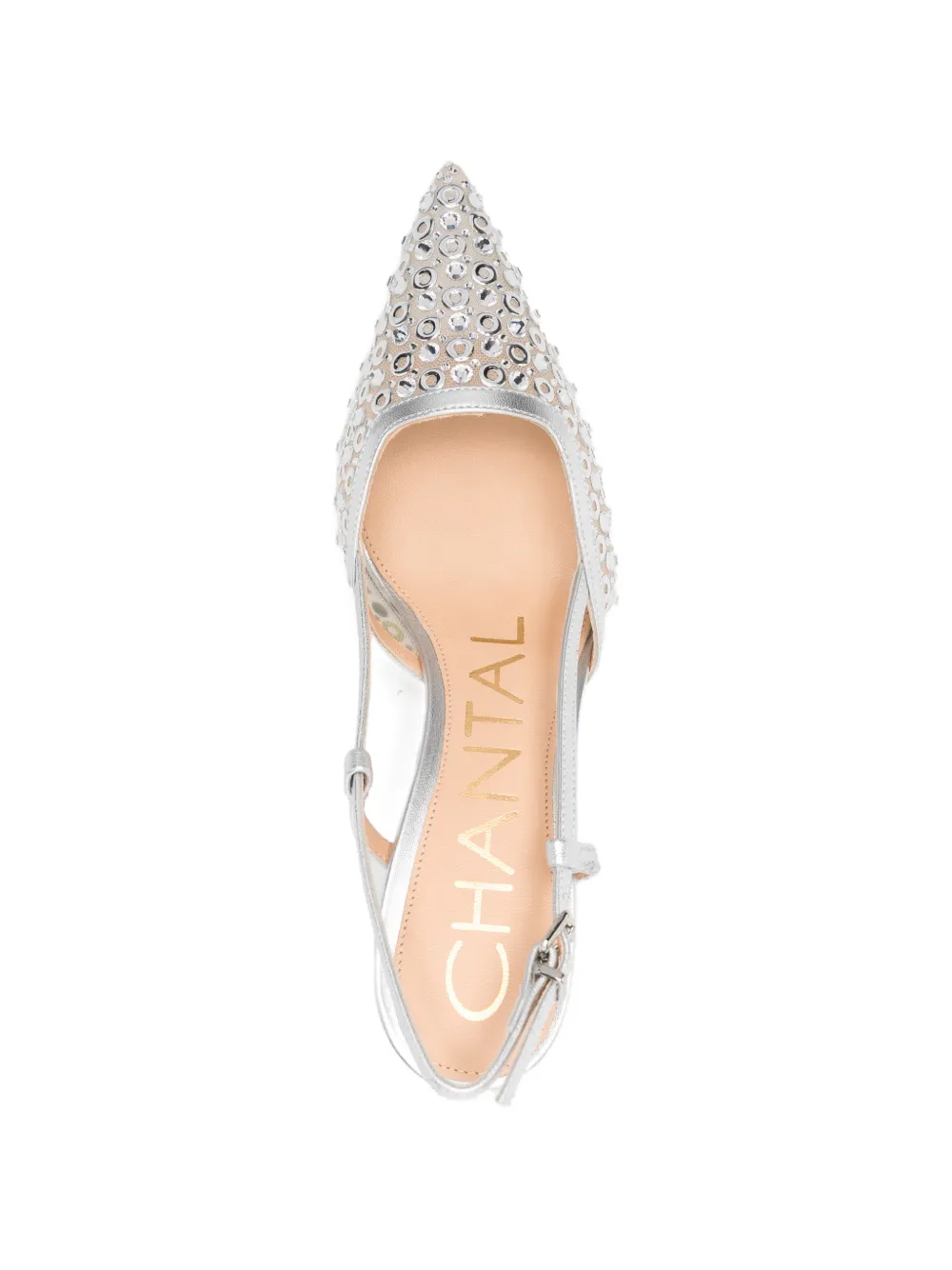 Chantal Slingback pumps met hak Zilver