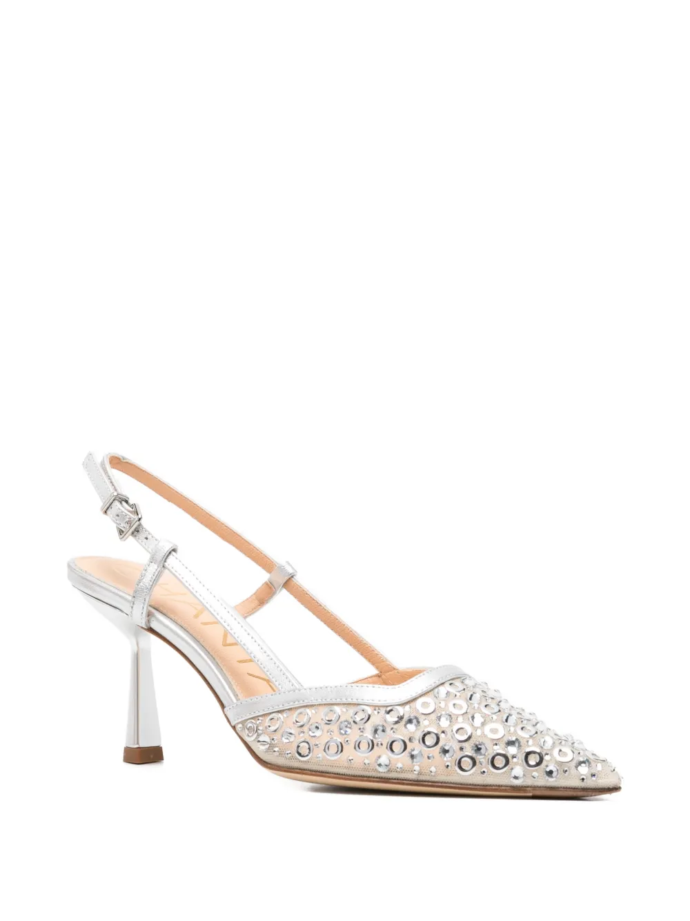 Chantal Slingback pumps met hak Zilver