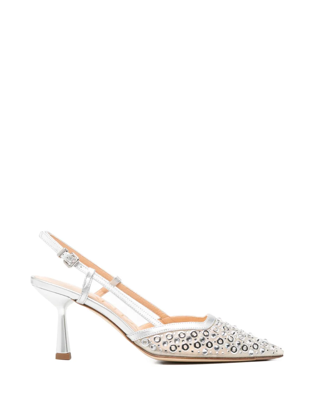 Chantal Slingback pumps met hak Zilver