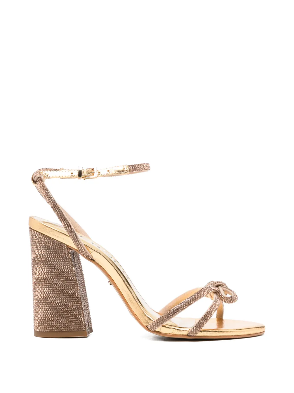Werner bow-upper heeled sandal Goud