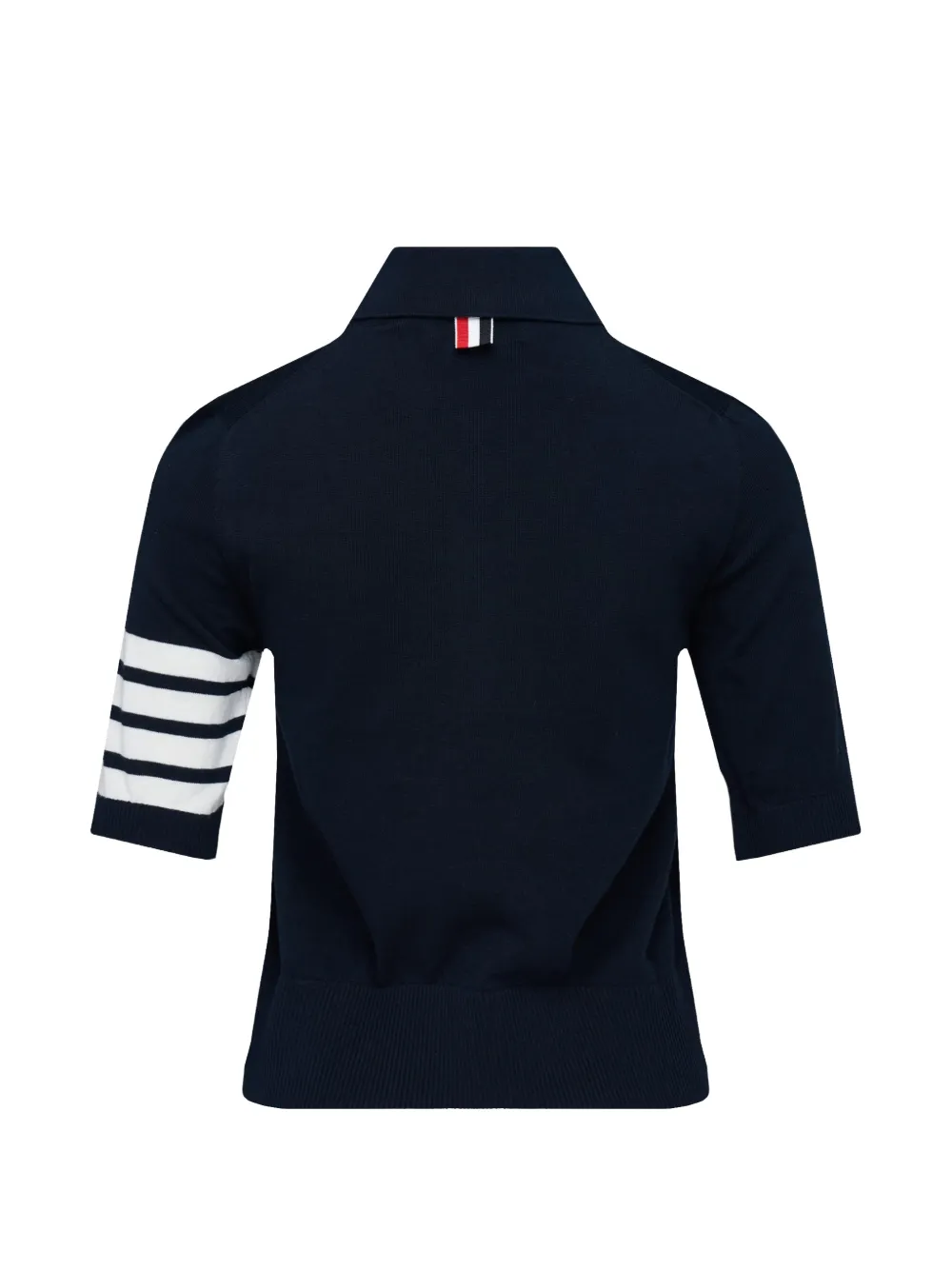 Thom Browne Tennis-intarsia poloshirt Blauw