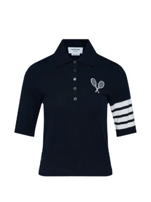 トップス miumiu polo shirt Miu Miu Cotton Piqué Polo Shirt | Blue | FARFETCH