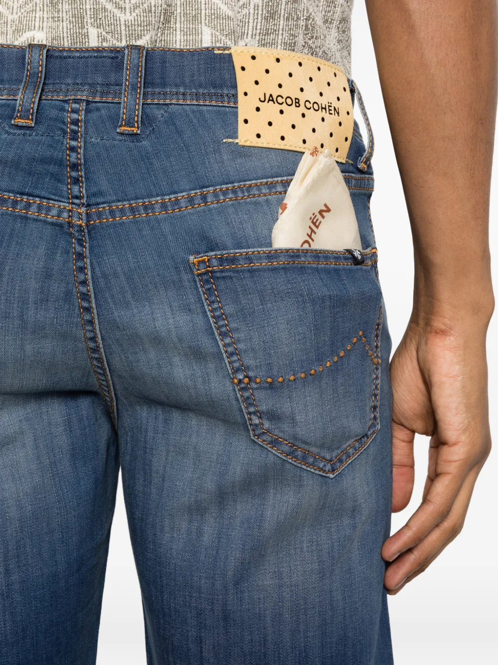 Jacob Cohën Shorts met logopatch Blauw