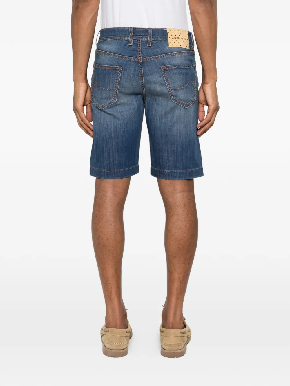 Jacob Cohën Shorts met logopatch Blauw