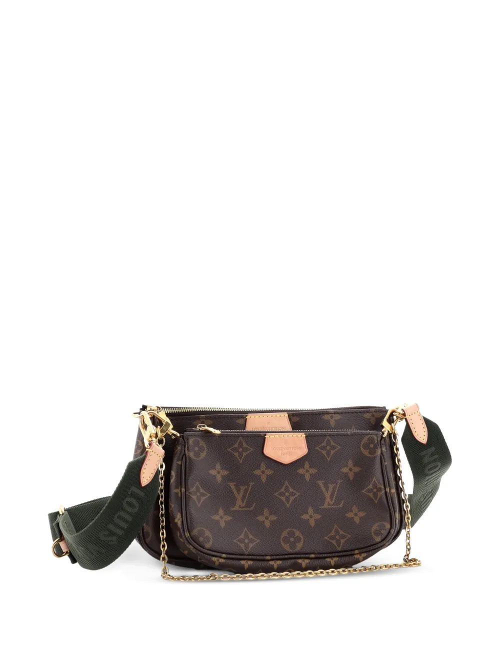  Louis Vuitton Pre-owned Borsa A Tracolla Multi Pochette Accessoires In Tela Con Monogramma - Marrone 