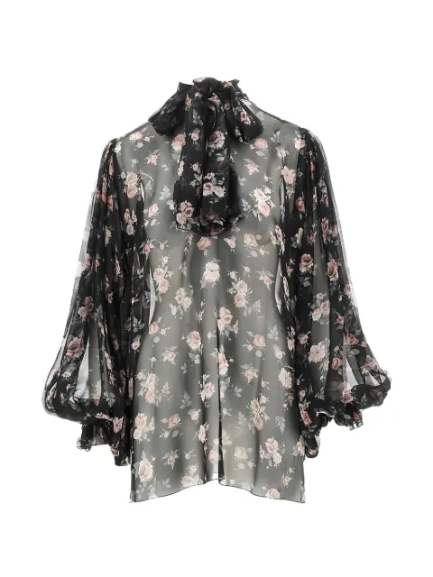 Dolce & Gabbana floral ruffled blouse