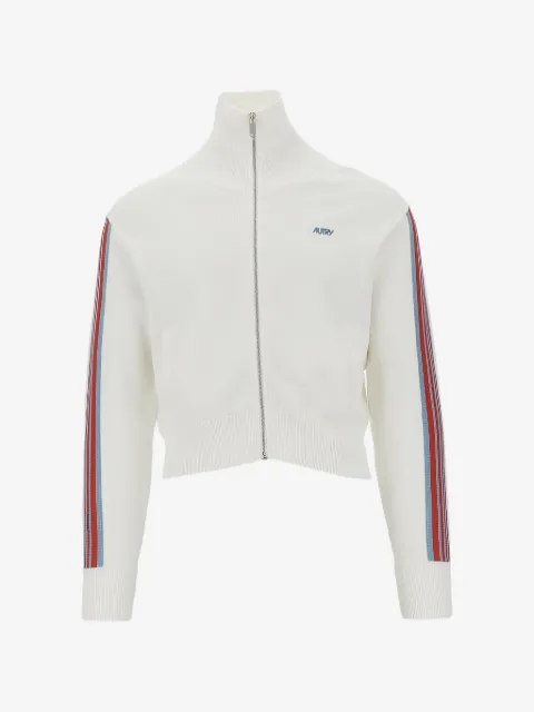 Autry striped funnel neck jacket