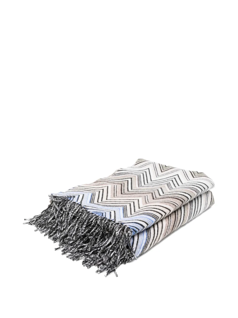 Missoni Home Perseo fringed zigzag throw - Weiß