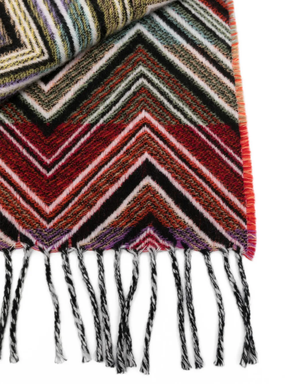 Missoni Home Perseo Fringed Zigzag Throw | Red | FARFETCH