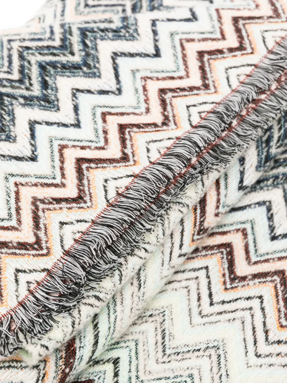Forest Zig-Zag Fringed Throw