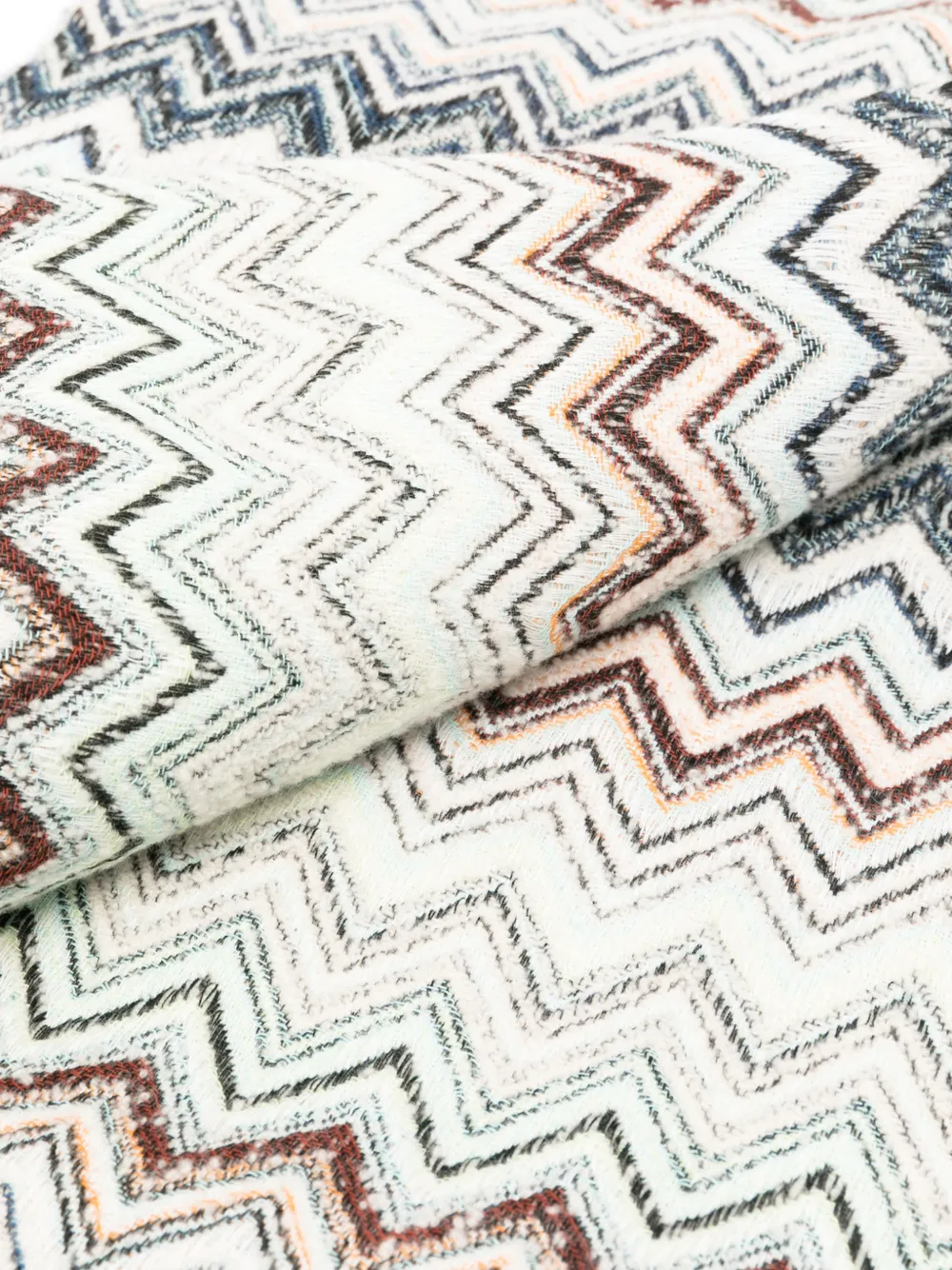 Forest Zig-Zag Fringed Throw