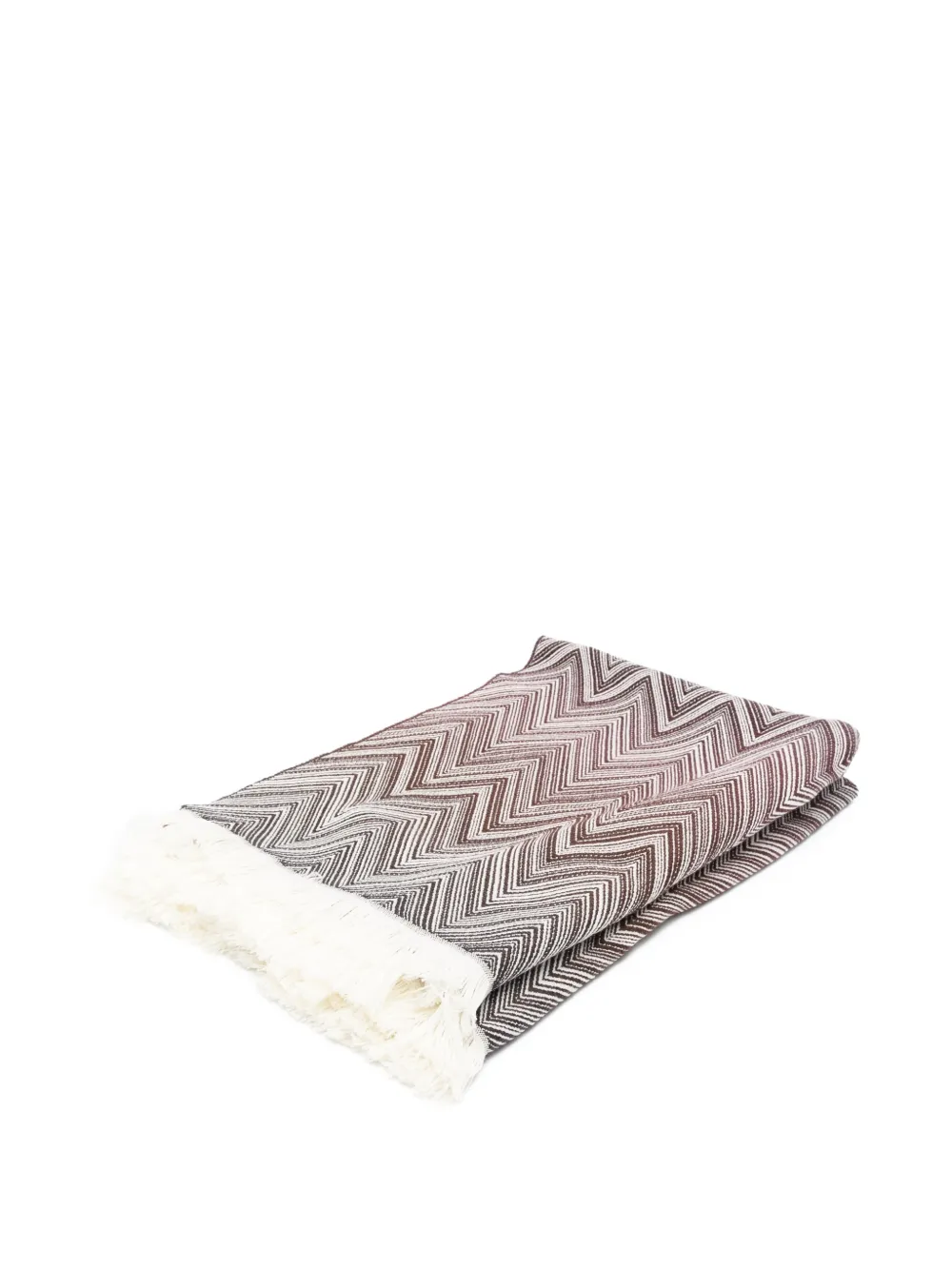 Missoni Home Timmy chevron fringed throw | Brown | Image 1