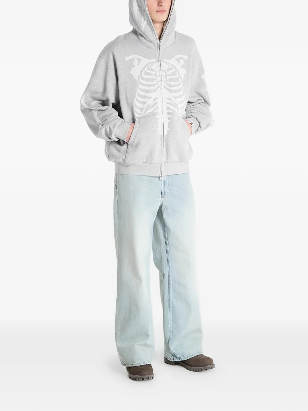 A BATHING APE® 图案印花拉链连帽衫 | 连帽衫