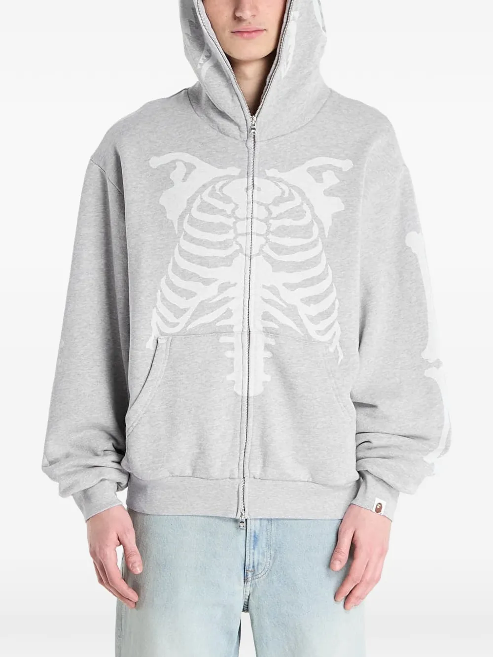 A BATHING APE® graphic-print zip hoodie | Grey | Image 1