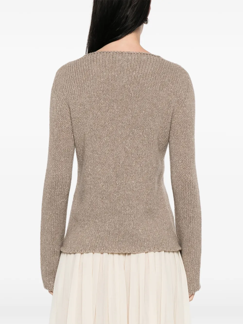 The Row Nitha trui met ronde hals Beige