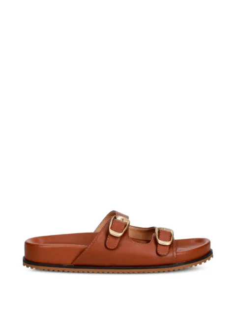 TWINSET buckle-fastening leather slides
