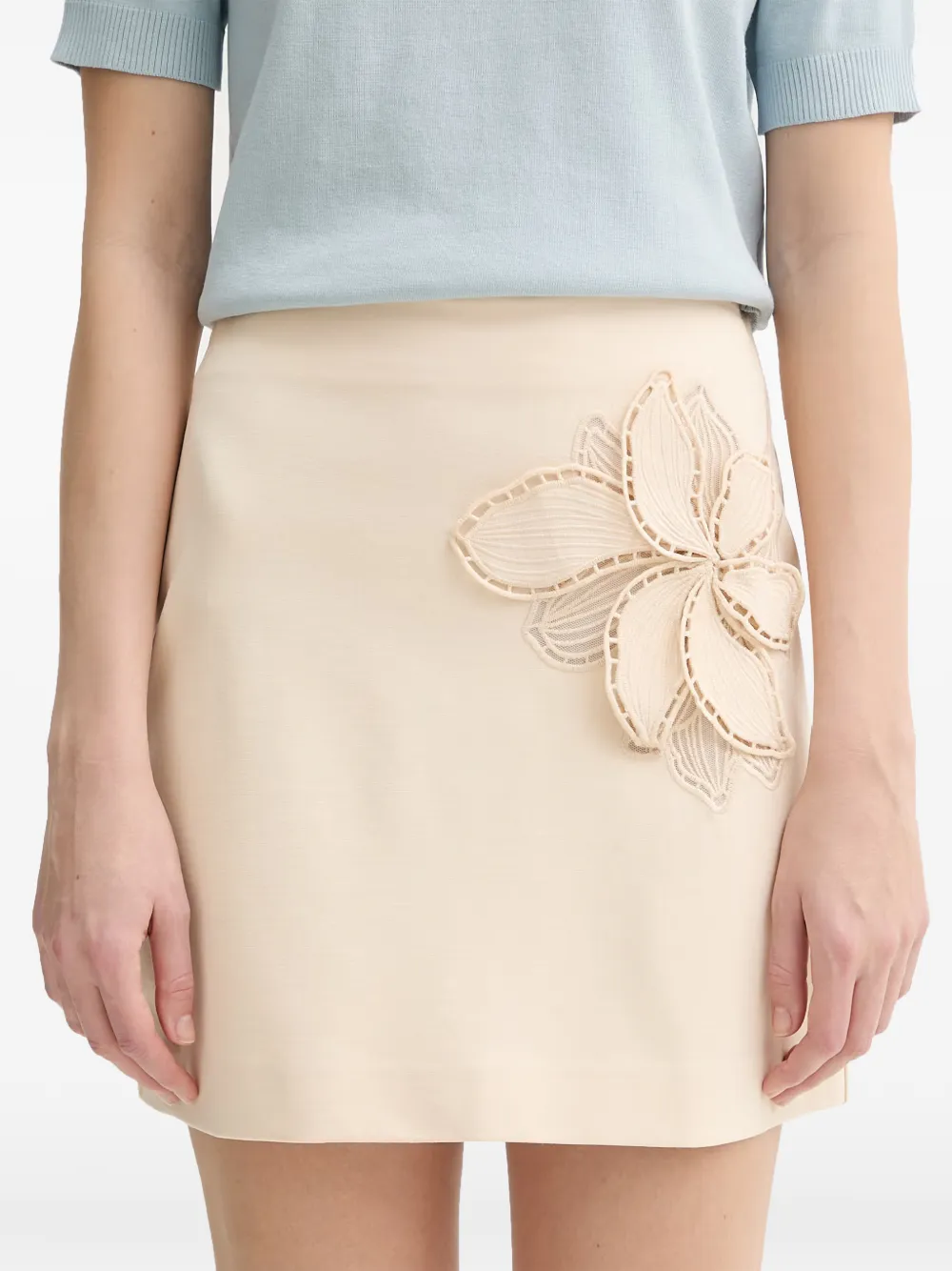 TWINSET Mini-rok met patchwork Beige