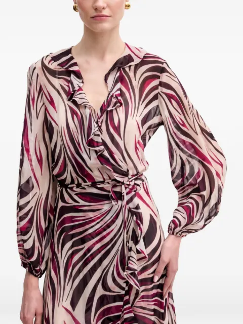 TWINSET ruffled wrap dress